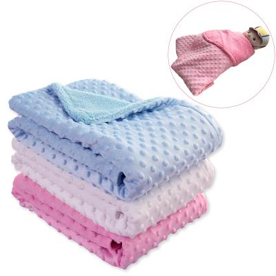 China Polyester/Cotton Baby Blanket And Wrap Solid Fleece Blanket Newborn Thermal Soft Winter Bedding Set Cotton To Quilting Infant Bedding Wrap Wrap for sale