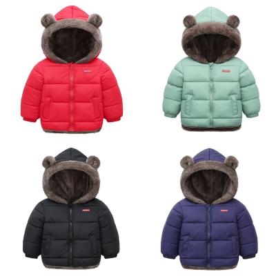 China Fashion Cotton Children's Clothing Thickened Down Warm Zipper Jacket Girls Baby Winter Coat Suit Boys Hooded Kids Outwear JYF for sale