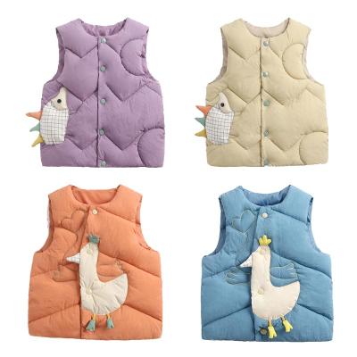 China Kids Autumn Winter Warm Vest For Fashion 2-6 Years Babies Cartoon Cute Cotton Vest Padded Outerwear Kids Boys Jackets for sale