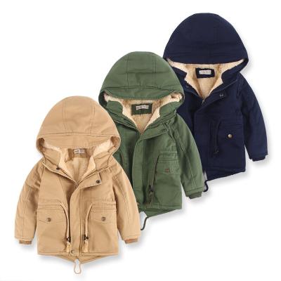 China Fashion Kids Winter Shear Outer Jackets For Autumn Casual Baby Boy Hooded Warm Clothing Boys Girls Outerwear Anorak Coats for sale