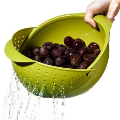 China Sustainable NBRSC 2 in 1 Kitchen Strainer and Fruit Vegetable Washing Colander Bowl for sale