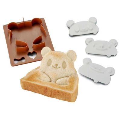 China TOP & Viable Hot Sale Panda Frog Bear Shaped Sandwich Cutter Bread Mold DIY Maker Kit Set for sale