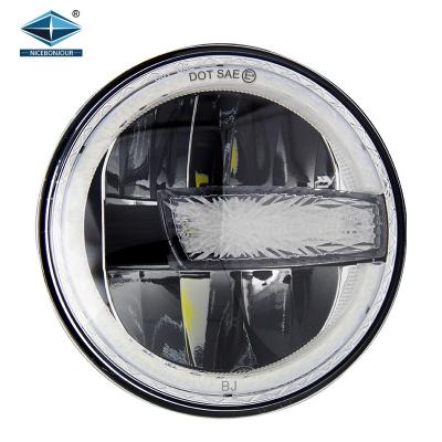 China Dot Approved E9 Angel Eyes DRL Auto Round Headlight 45W 7 Inch Led Headlamp For Wrangler JK Wrangler for sale