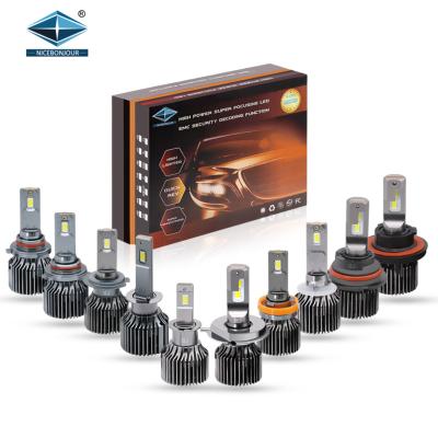 China Canbus For 90% Hot Sale 80W Car Fan Cooling Led Headlight Bulb 6000K IP68 Car Led Headlight Bulb Foco H3 9005 9006 H11 H4 Led Headlights for sale