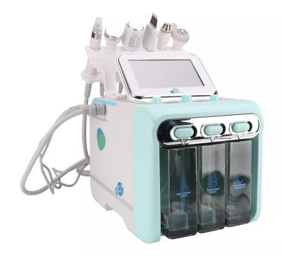 China Dye Removal Portable 6 in 1 H2O2 Microdermabrasion Skin Rejuvenation Small Bubble Facial Hydrodermabrasion Oxygen Injection Machine for sale