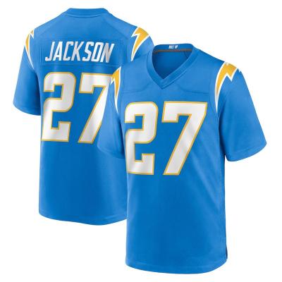 China Wholesale Breathable J.C. Jackson Los Angeles Jerseys #27 Stitched Summer Fashion Vapor Limited Football Tank Top - Navy Powder Blue for sale