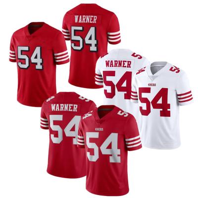 China San Francisco 54 Fred Warner Soccer Jerseys Stitched Fashion USA Football Vapor Limited Antibacterial Men's Tank Top Summer Sport - Red for sale