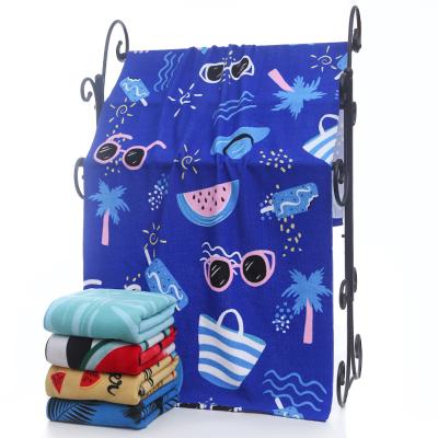 China Child Safe Custom Design Rectangle With Microfiber Watermelon Printed Large Cheap Beach Towel for sale