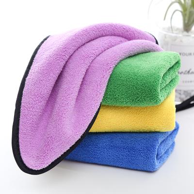 China High Quality Super Absorbent Microfiber Towel Cloth Roll Coral Car Wash Safe For Kids Cleaning Small Hand Towel Custom Logo for sale