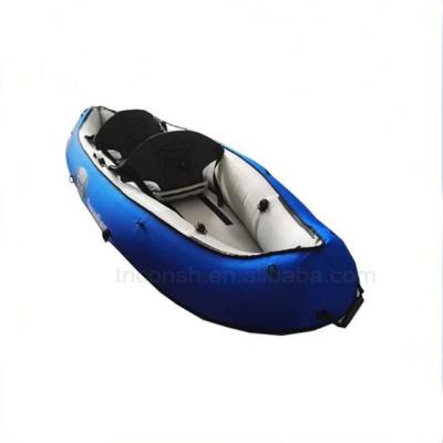 China 2021 CE Certificate Custom 2 River People Blue Rigid Hull Best Selling Inflatable Kayak 2021 For Water Sports for sale