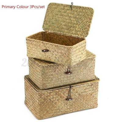 China 2022 Sustainable S M L Cheap Coffee Popular Cosmetics 3 Set Gift Storge Basket For Decorative Table for sale