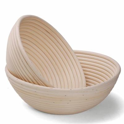 China Sustainable Round Or Oval Rattan Proofing Basket Bread Pastry Basket With Customized Accessories for sale