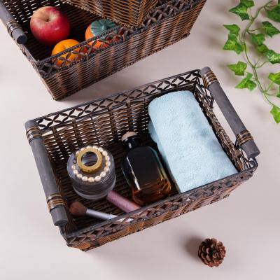 China Wholesale Sustainable Paint Environmental Protection Food Grade Iron Basket Woven Wricker Rustproof Fruit Basket for sale