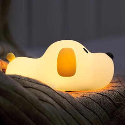 China Warm White Light Color Cartoon Puppy Bedside Table Lamp Cute Kids Baby Room With Rechargeable Battery Operated for sale