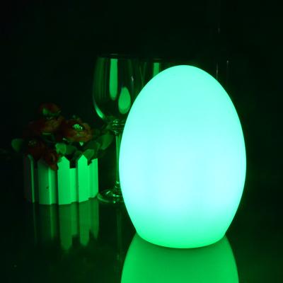 China Restaurant Modern Bright Colorful Creative Remote Control Bar Lamp Egg Amazon LED Decorative Wireless Table Lamp for sale