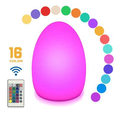 China Modern PE Material Waterproof LED Egg Shaped Outdoor Wireless Table Lamp Bar Lights with Rechargeable Battery for sale