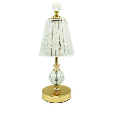 China Modern Luxury Crystal Table Lamp Touch Usb Reading Filling Desk Lamp For Living Room Bedroom Bedside Table Lamp for sale