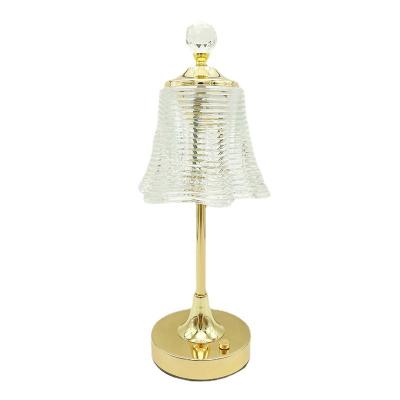 China Modern Luxury Modern LED Night Light Wireless Crystal Table Lamp Bedroom Reading Table Fill Lamp for sale