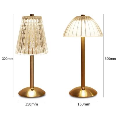 China Crystal Touch Diamond Table Lamp EUROPEAN High Quality Usb Rechargeable Acrylic for sale