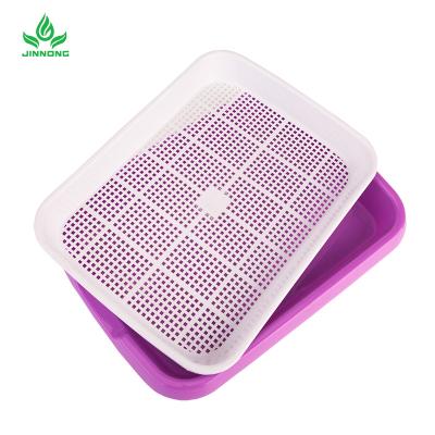 China Hydroponic Sprout Growing Systems Double Layer Plastic Seeding Sprouts Tray for sale