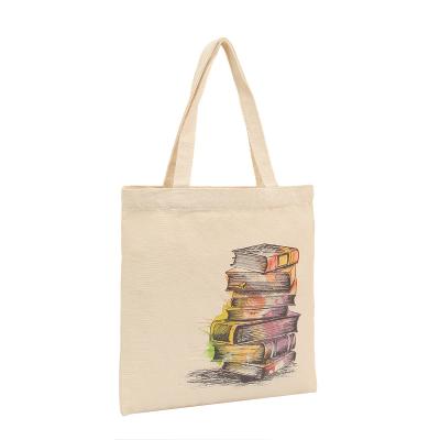 China Reusable Cotton Tote Bag Custom Printed Organic Eco Friendly Canvas Bags With Logo for sale