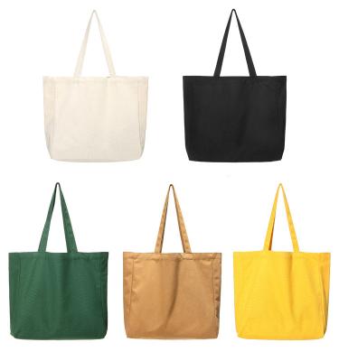 China Standard Size Plain Tote Bag Reusable Cotton With Logo Printing Foldable Shopping Bag for sale