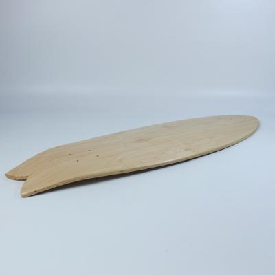 China Outdoor Activities Manufacturer Direct Selling Fish Shaped Land Surfboard 7 Layer Canadian Maple Surfboard for sale