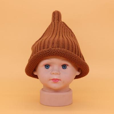 China Fashion JOINT Elf Hat Winter Funny Baby Kids Windmill Light Brown Knitted Hats for sale