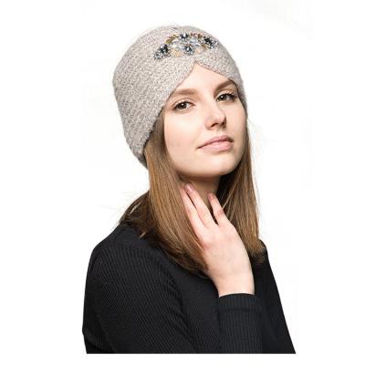 China Fabric 25 Years Experience Latest Design Woman Crochet Knitted Headbands With Fleece Lining Design Turban Headband for sale