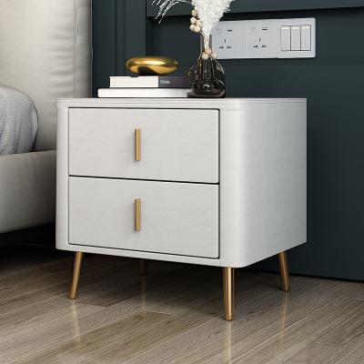 China Beautiful Simple Italian Design Luxury Color Nightstand Nightstand White Gray Night Tables for sale