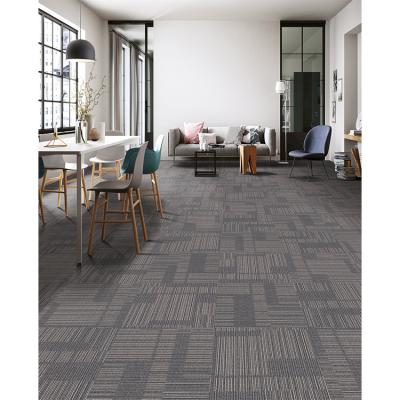 China Stain Resistant 50*50cm PVC Backing PP Carpet Tile Hot Sales Modern Carpet Tile for sale