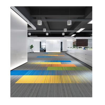 China Stain Resistant Commercial PVC 100%PP Carpet Tile Office Tile for sale