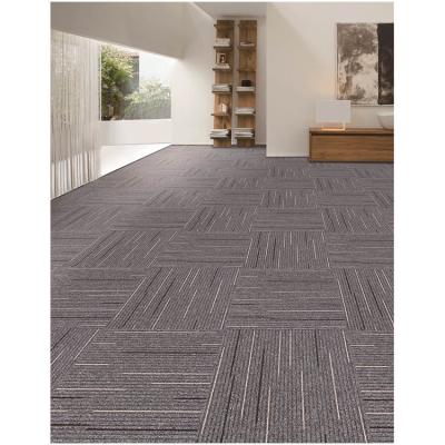 China Stain Resistant Carpet Tile Wholesale Modern 50*50cm PVC Backed for sale