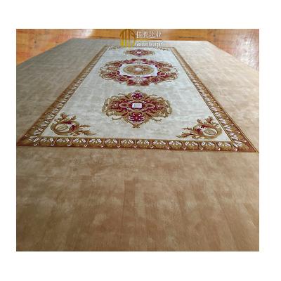 China Washable Wool Carpet Wall To Wall Flower Carpet For Reception Room for sale