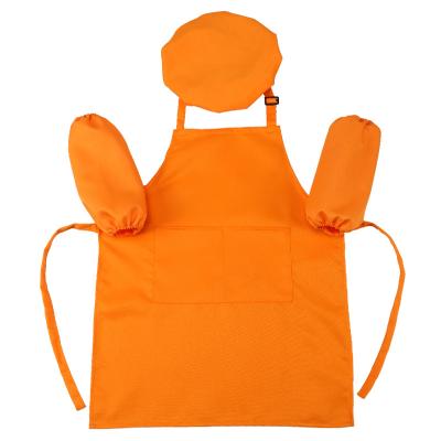 China Wholesale Custom Chef Cooking Adjustable Kids Cleaning Apron Colorful Logo Polyester Durable Pockets for sale