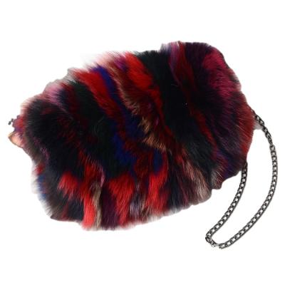 China Travel Storage Bag On The Chain Mongolian Women's One Shoulder Metal Handbag Beach Leisure Decoration Fur Cross - Body Winter Bag Fur Bag for sale