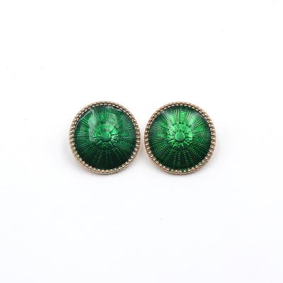 China Cute hot sale fashion emeald enamel mail stud earring for women for sale