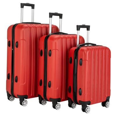 China Travel Long Distance Luggage Set Custom Print Trolley Extra Large Luggage Set Women Case With Tsa Lock Imported Self Weighing Suit Cases Cheap Suitcase Set for sale