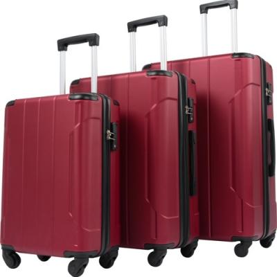 China Travel Luggage Set Sample Bottom Discount 20inch Expand Travel Bags Set 4 Wheel Zipperless Suitcase With Tsa Lock Expandable Luggage for sale