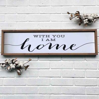 China Farmhouse Wooden Sign Art Gather Sign Home Decor Europe Wall Hanging Sign Wooden Wall Decorations for sale