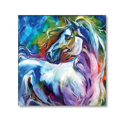 China Wholesale Modern Simple Colorful European A Horse Wall Art Canvas Painting For Home Decor for sale