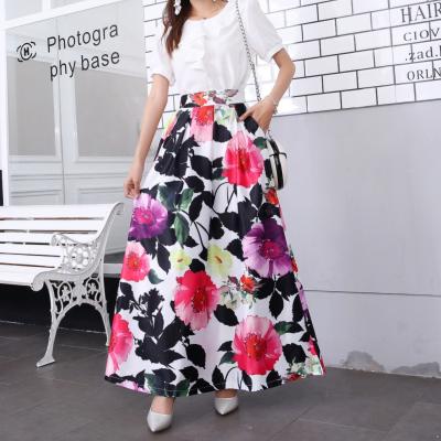 China Anti-static women's printed pleated dress all over the maxi in all kinds of prints for sale