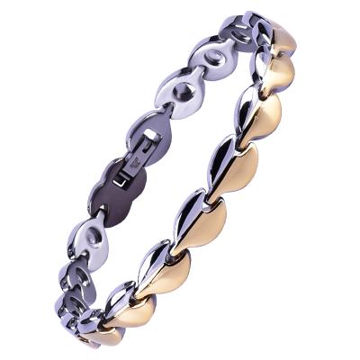 China Wholesale Fashion Female Rose Gold Charm Love Stainless Steel Women Bracelet for sale