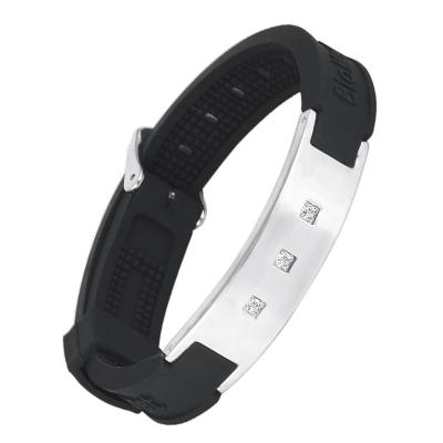 China High Quality Silicone Ions Germanium Titanium Silicone Bracelet for sale