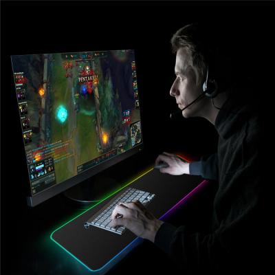 China Hot Selling HEATER Led Light Weight Colorful Mousepad Gaming Mouse Pad Custom Logo RGB Mouse Pad for sale