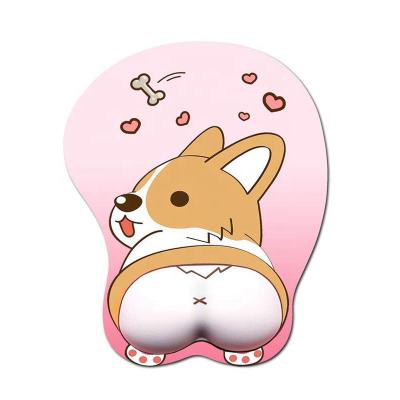 China Anti Slip Montian Cartoon Corgi Breast Wrist Rest Pubg Mouse Pad 3d Donkey Breast Mouse Pad Anime Naked Mouse Pad for sale