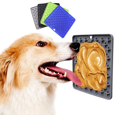 China New Viable Silicone Dog Slow Food Lick Mat Peanut Butter Lick Pad With Strong Suction To Wall for sale