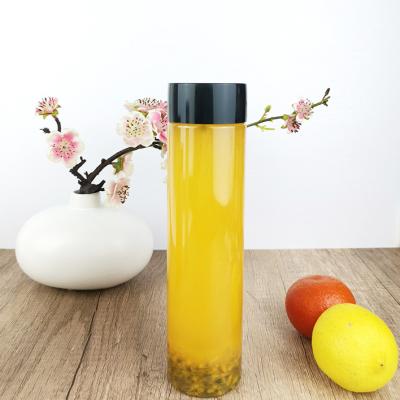 China Envase de plástico cilíndrico fino alto 400ml con las bebidas del tapón de tuerca en venta