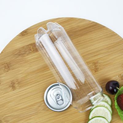 China 0.5 Liter Plastic Food Container Jars Clear Plastic PET Containers With Can Lids zu verkaufen