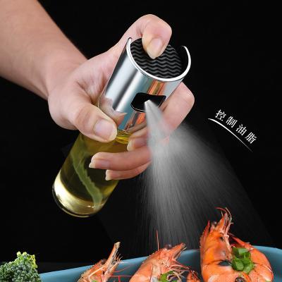 China Sustainable Kitchen Glass Spray Bottle BBQ Kitchen Tools Salad BBQ Baking Olive Oil Spray Bottle Oil Vinegar Spray Bottle for sale